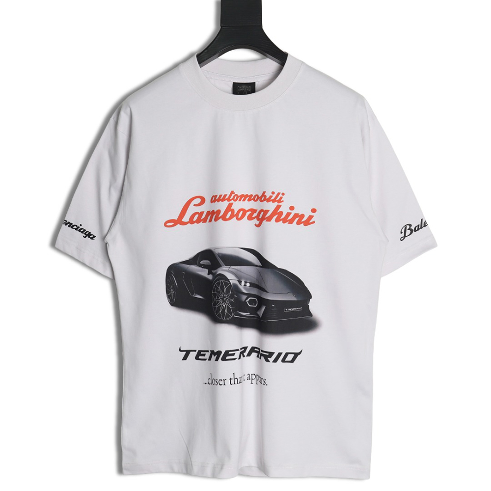 Balenciaga & Lamborghini printed short-sleeved T-shirt TSK1