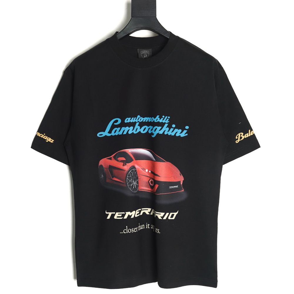 Balenciaga & Lamborghini printed short-sleeved T-shirt TSK2