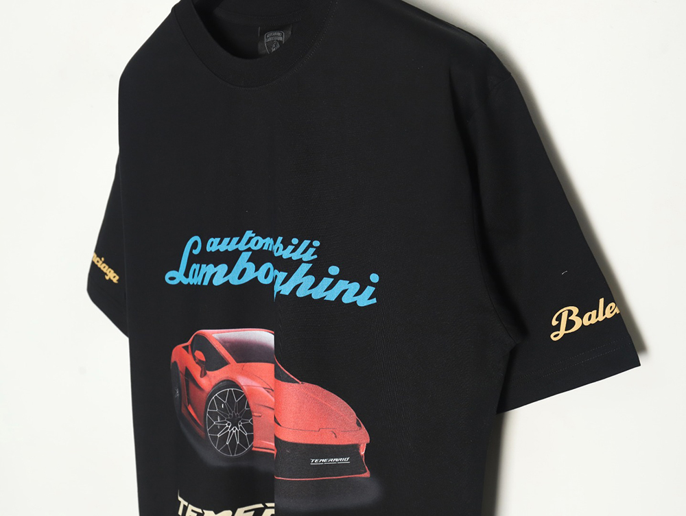 Balenciaga & Lamborghini printed short-sleeved T-shirt TSK2