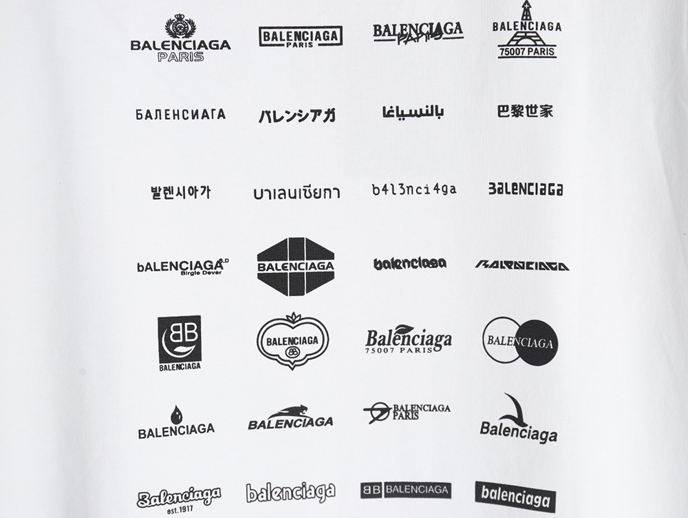 Balenciaga multilingual print short-sleeved T-shirt