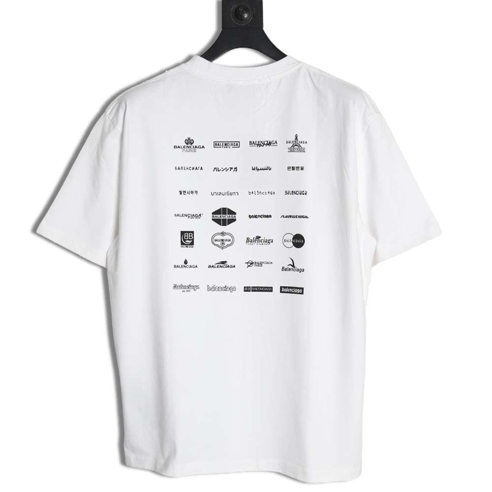 Balenciaga multilingual print short-sleeved T-shirt