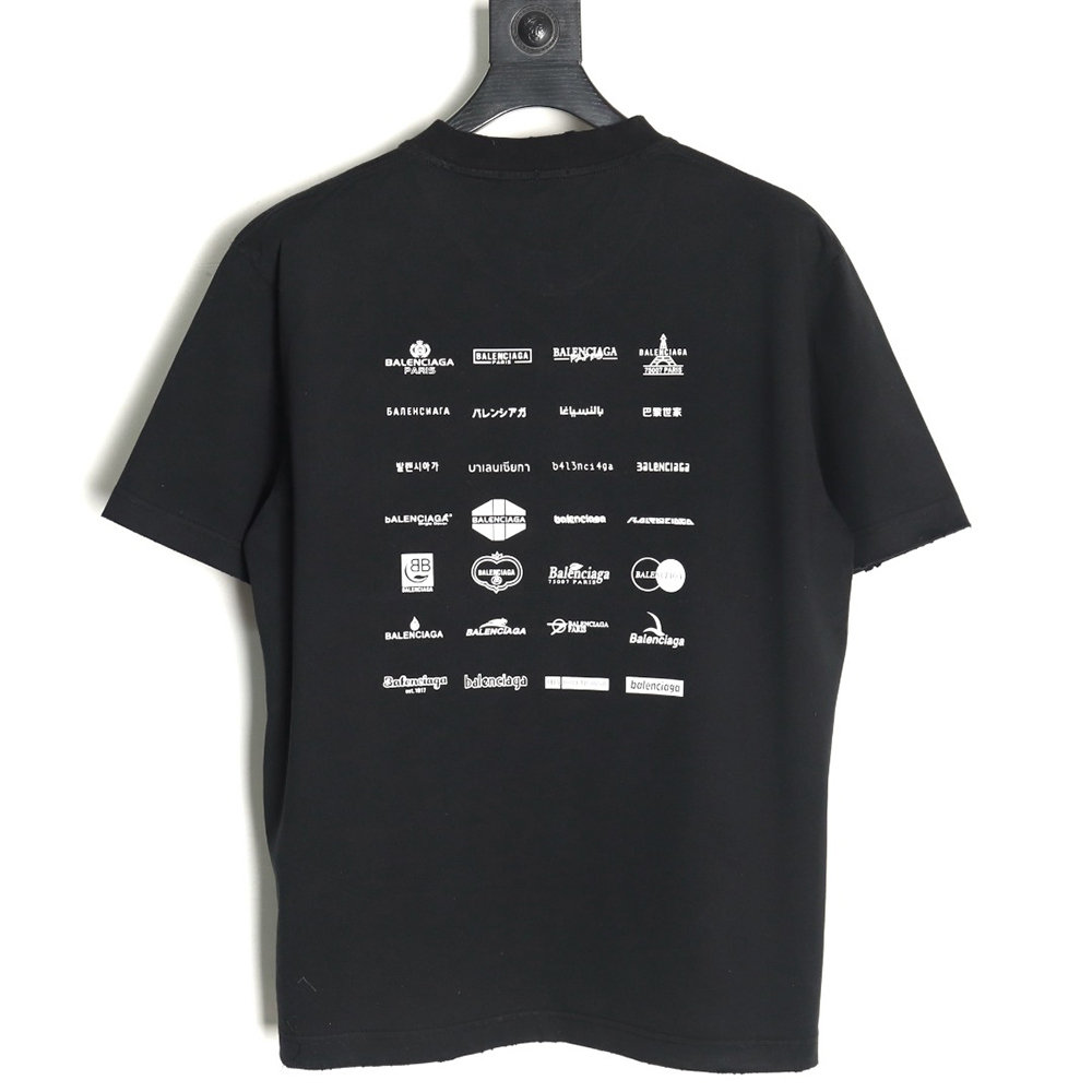 Balenciaga multilingual print short-sleeved T-shirt TSK1