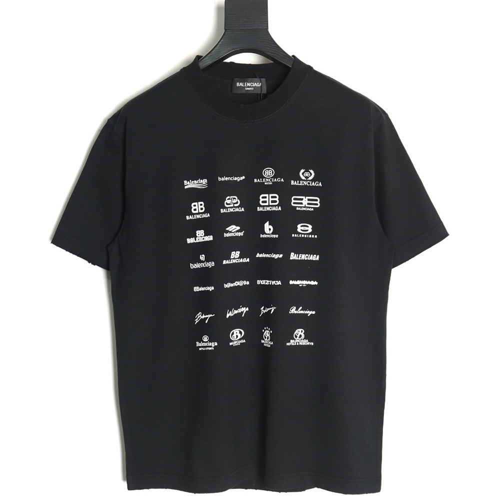 Balenciaga multilingual print short-sleeved T-shirt TSK1