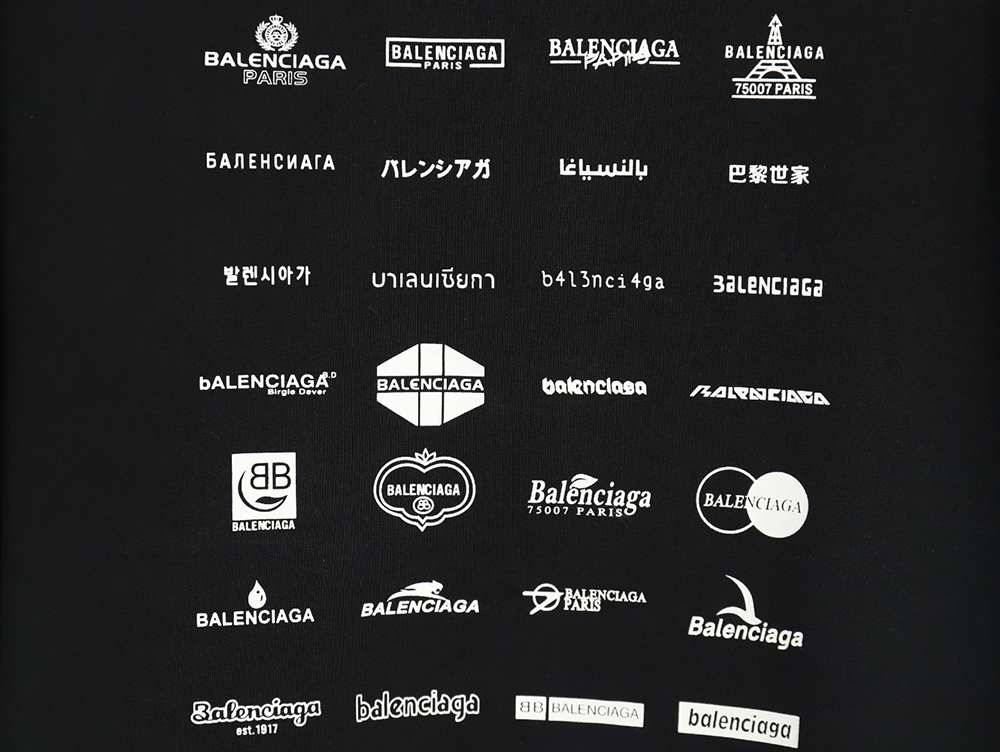 Balenciaga multilingual print short-sleeved T-shirt TSK1