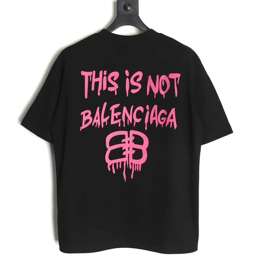 Balenciaga graffiti lettering logo short sleeve