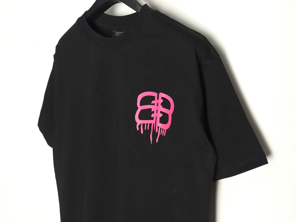 Balenciaga graffiti lettering logo short sleeve