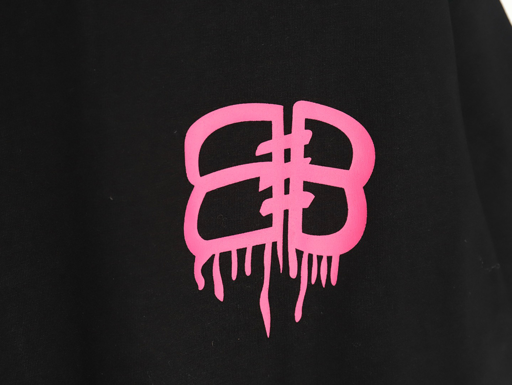 Balenciaga graffiti lettering logo short sleeve