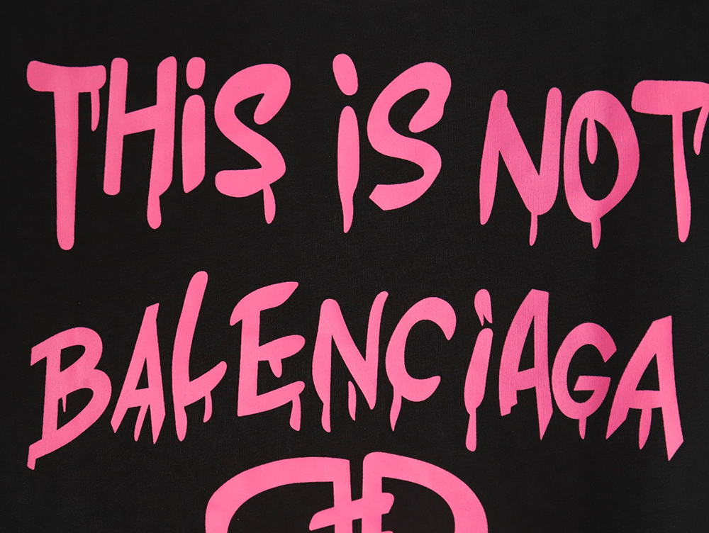 Balenciaga graffiti lettering logo short sleeve