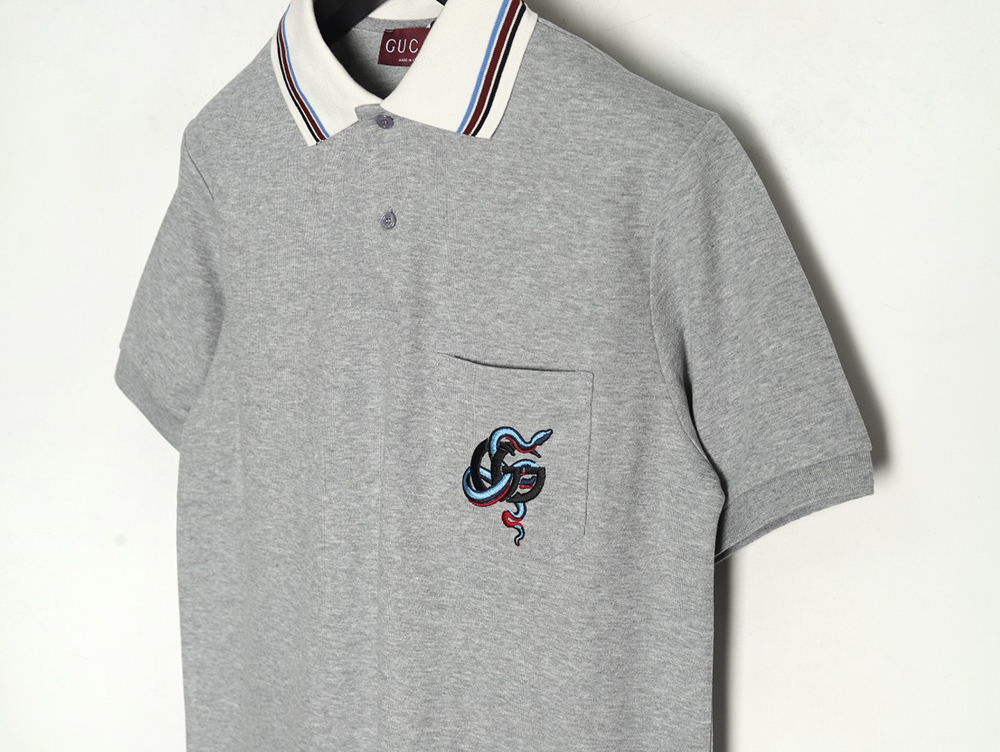 Gucci Chest Pocket Embroidered Polo Shirt