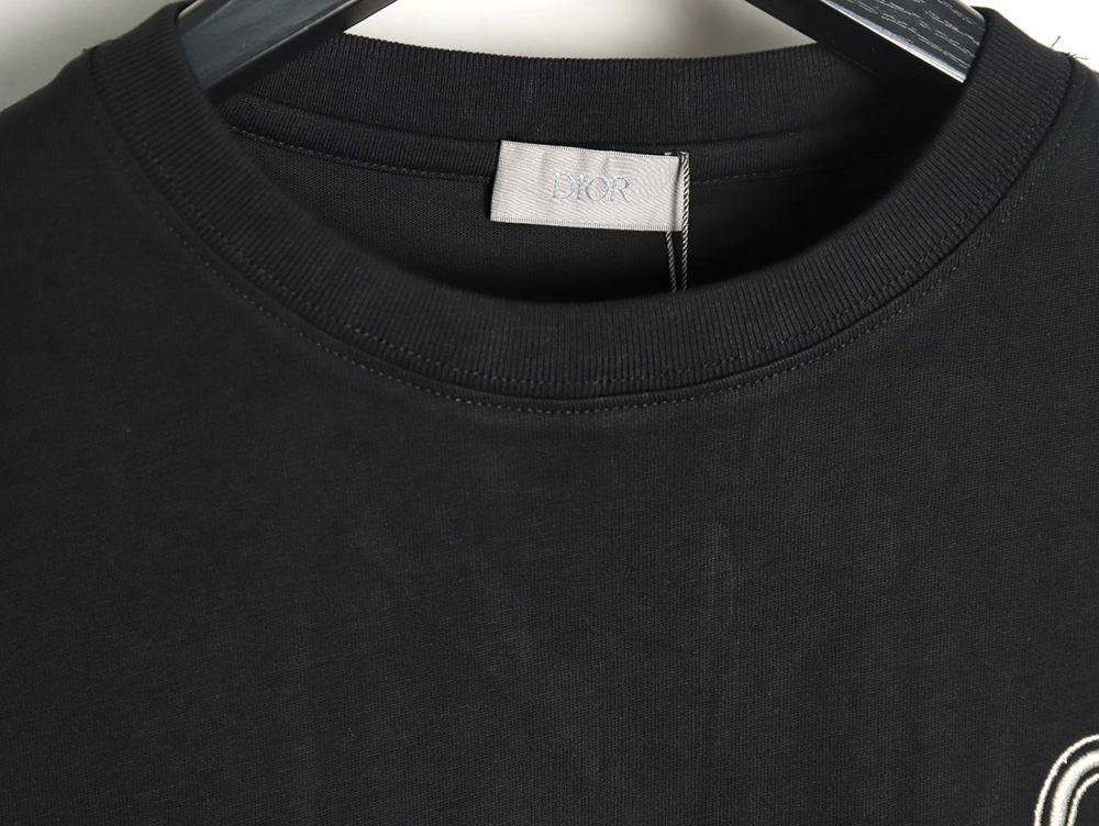 Dior gold thread embroidered CD short sleeve TSK1
