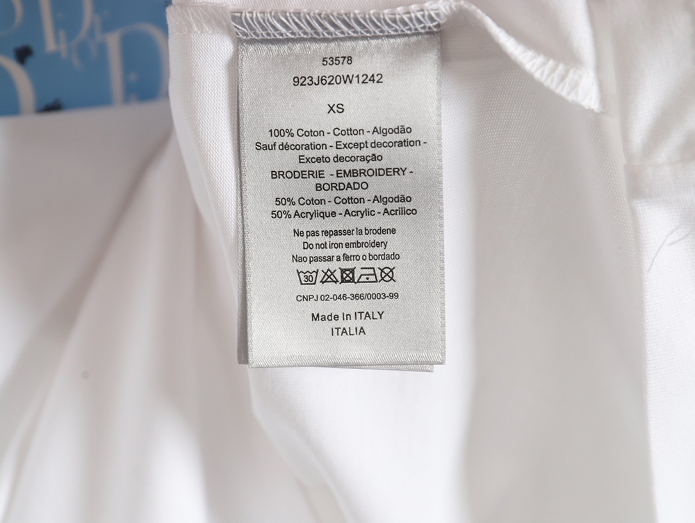 Dior heart monogram letter foam print short sleeves