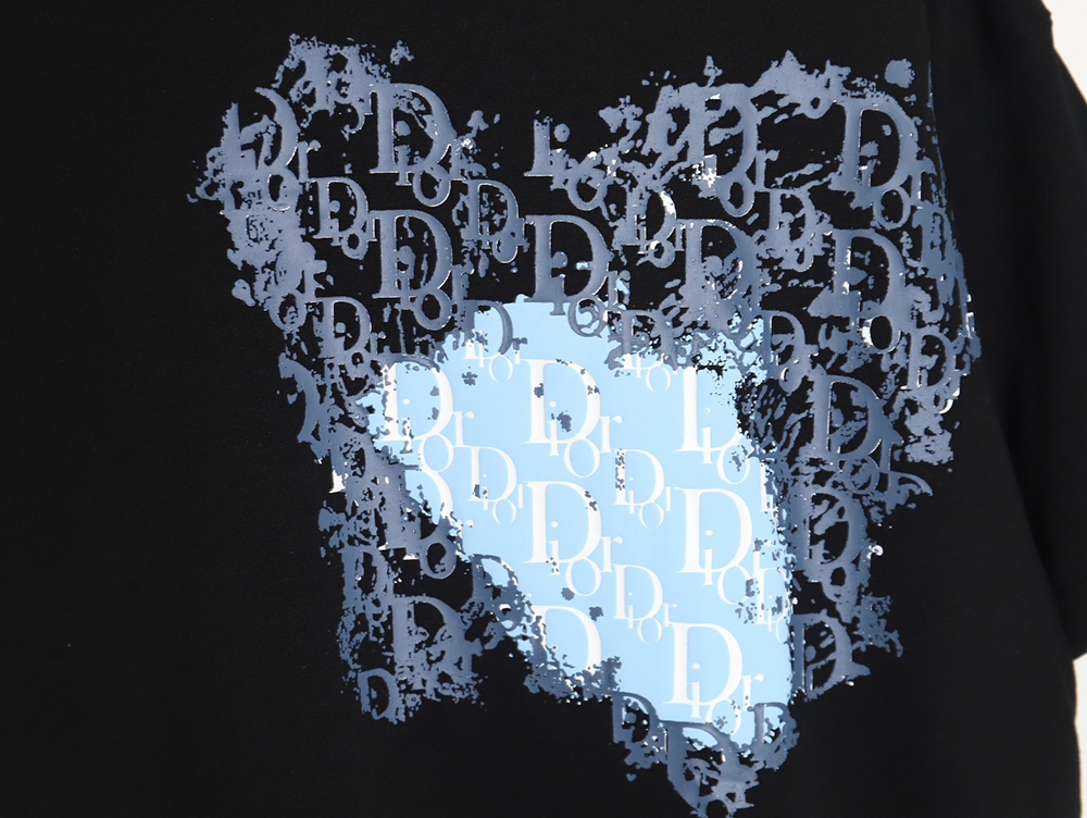Dior heart monogram letter foam print short sleeves TSK1