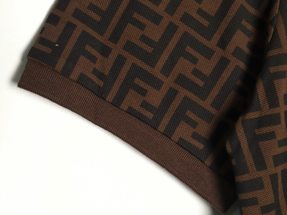 Fendi Double F full print short-sleeved POLO shirt