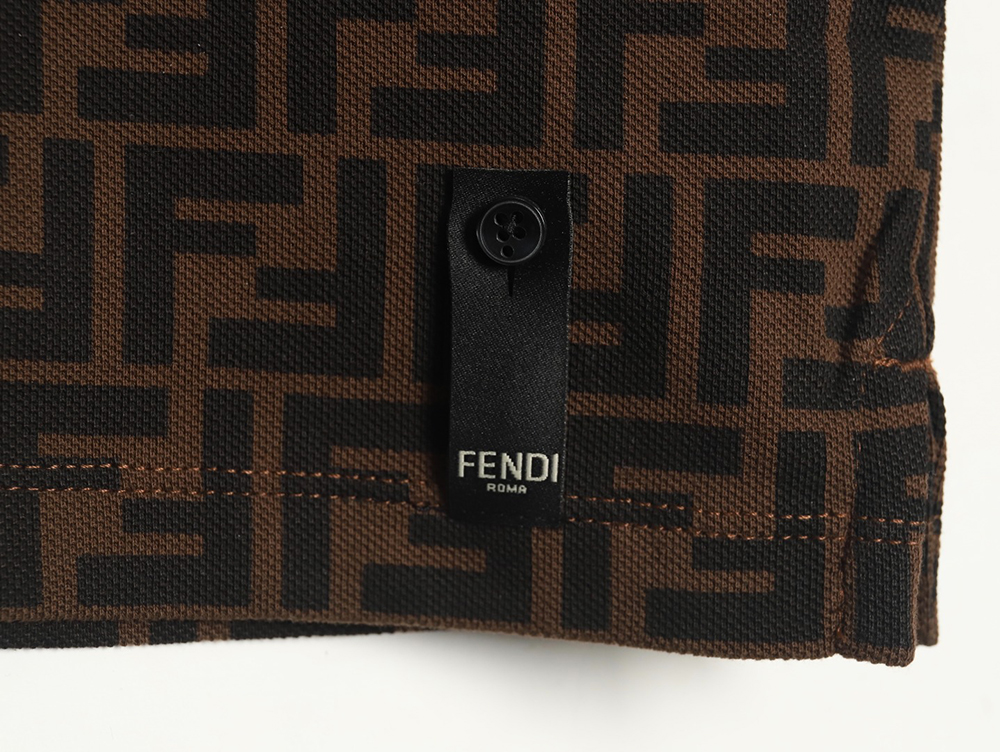 Fendi Double F full print short-sleeved POLO shirt