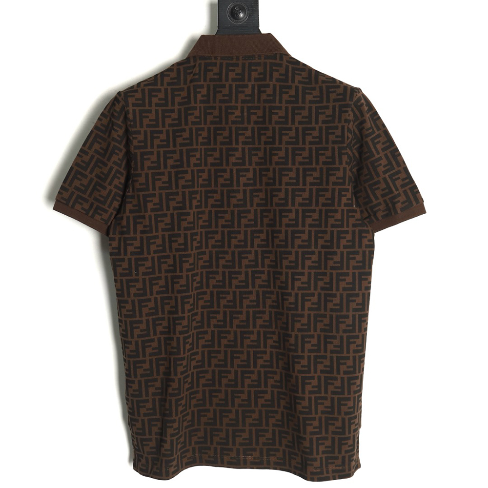 Fendi Double F full print short-sleeved POLO shirt