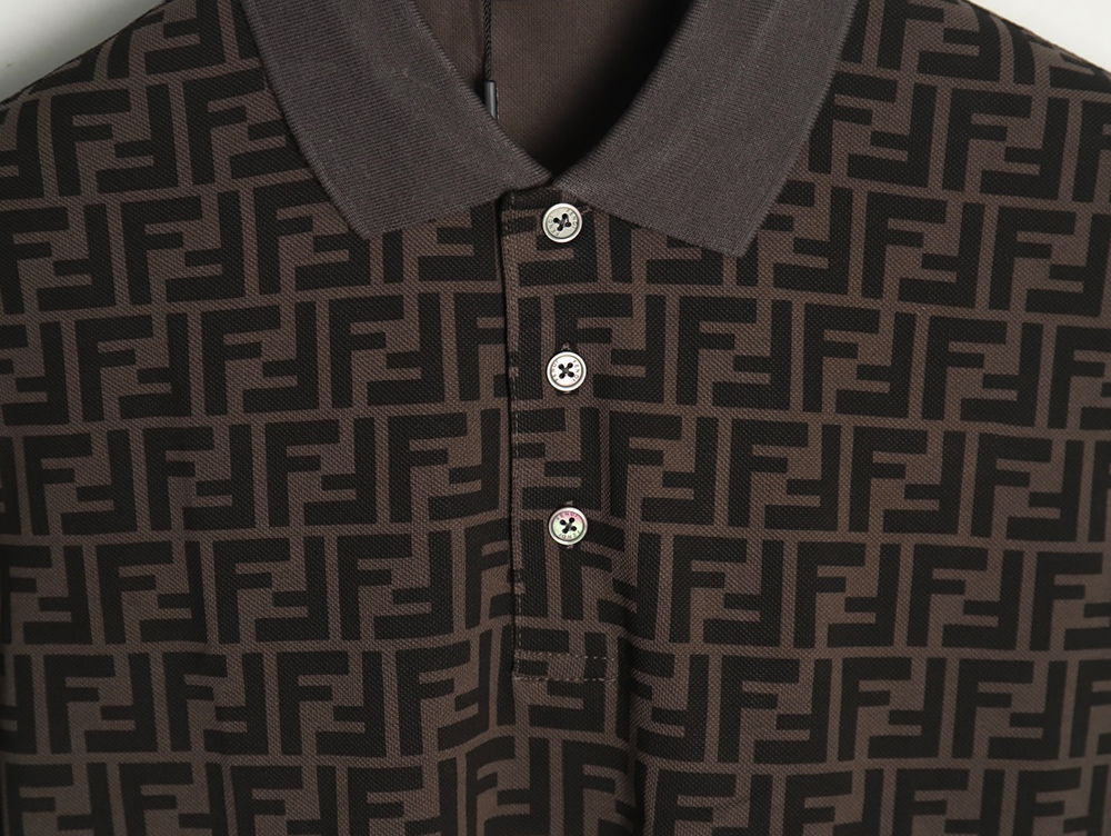 Fendi Double F full print short-sleeved POLO shirt TSK1