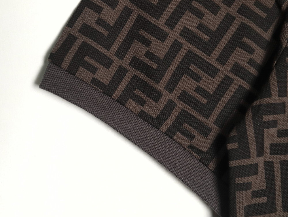 Fendi Double F full print short-sleeved POLO shirt TSK1