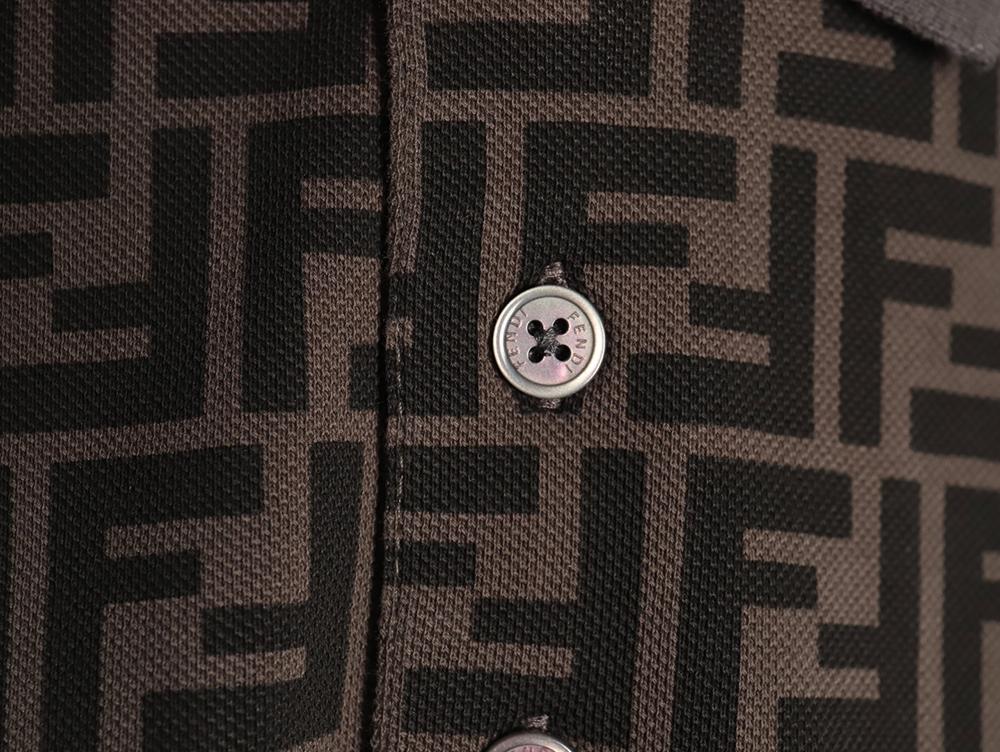 Fendi Double F full print short-sleeved POLO shirt TSK1