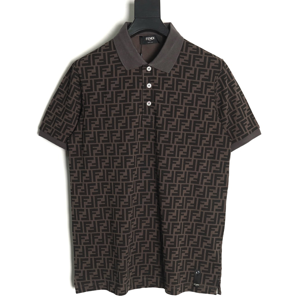 Fendi Double F full print short-sleeved POLO shirt TSK1