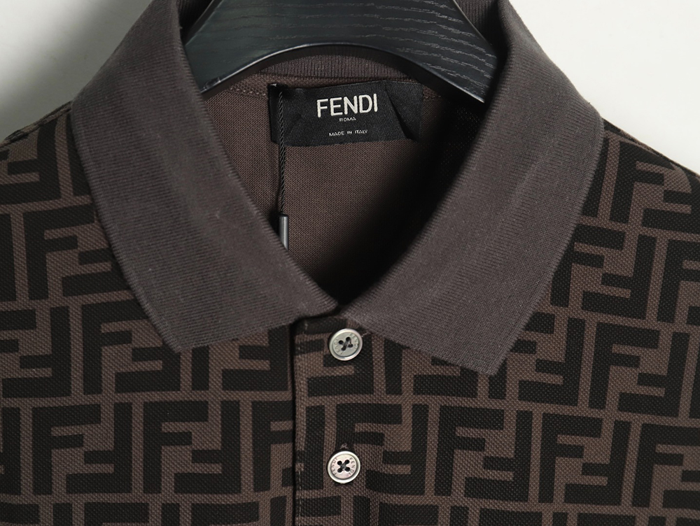 Fendi Double F full print short-sleeved POLO shirt TSK1