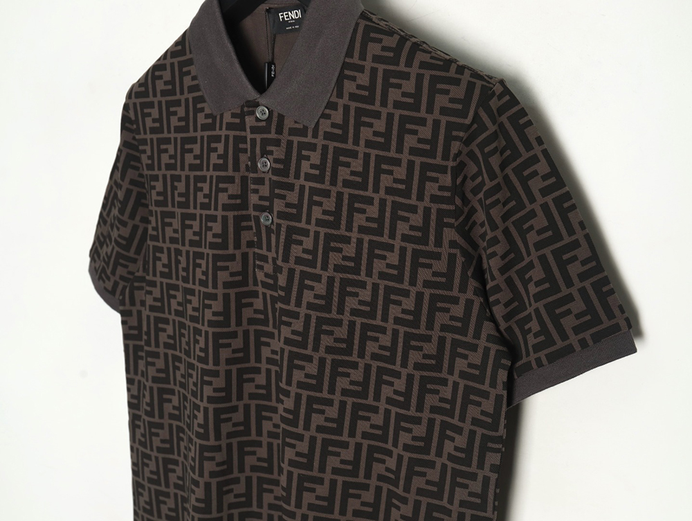 Fendi Double F full print short-sleeved POLO shirt TSK1