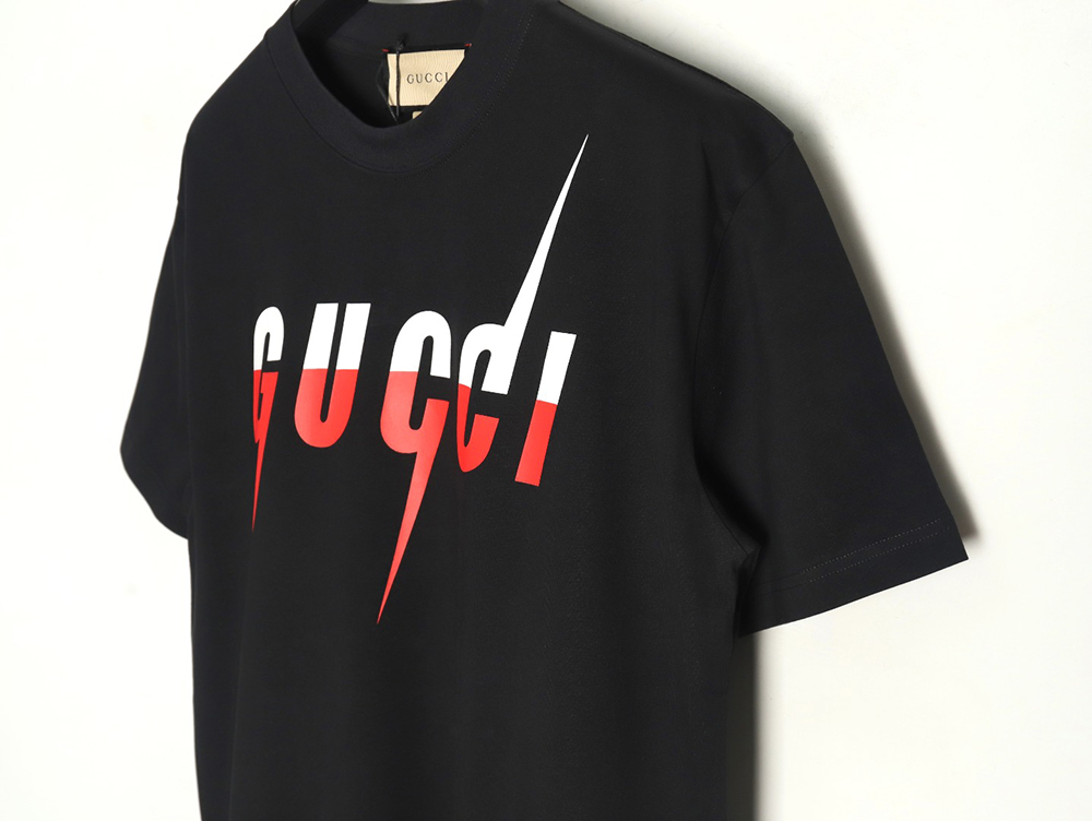 Gucci lightning print short-sleeved T-shirt TSK1