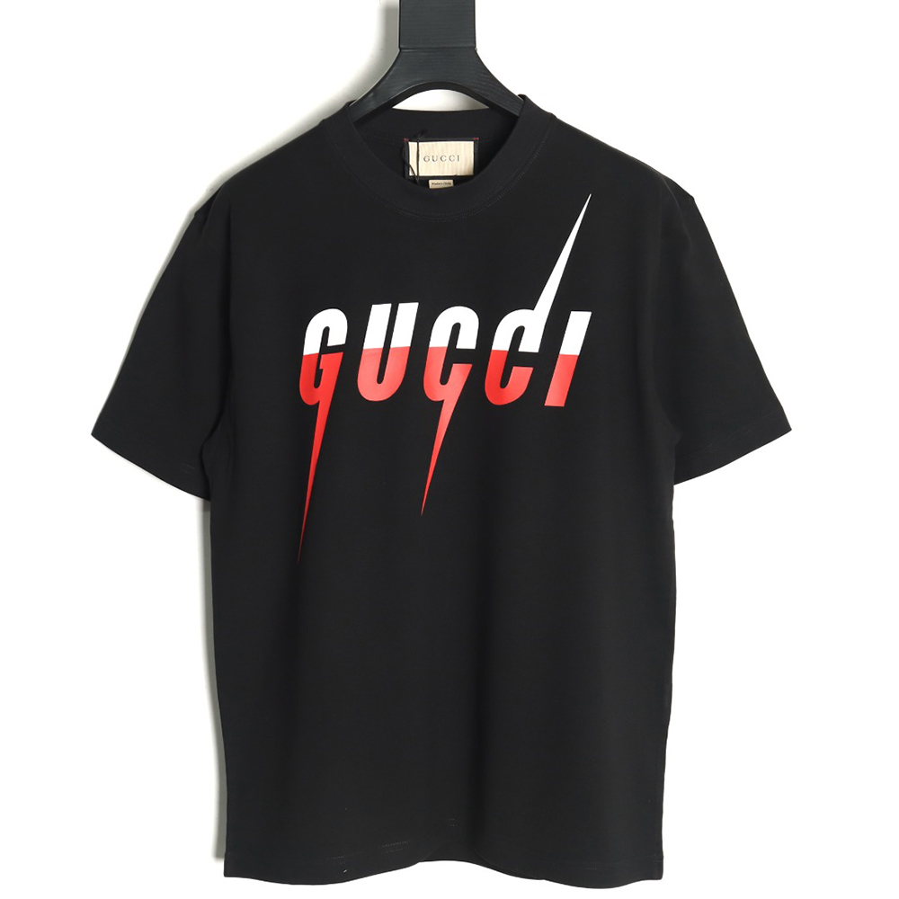 Gucci lightning print short-sleeved T-shirt TSK1