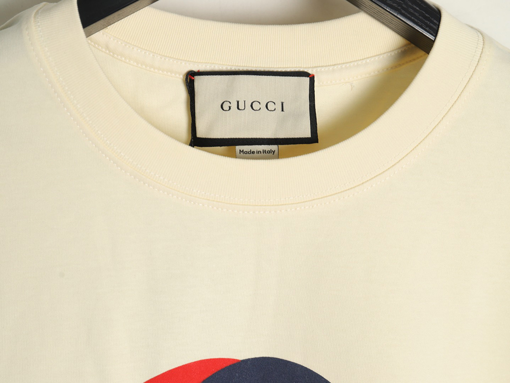 Gucci Double G interlocking logo foam print short-sleeved T-shirt