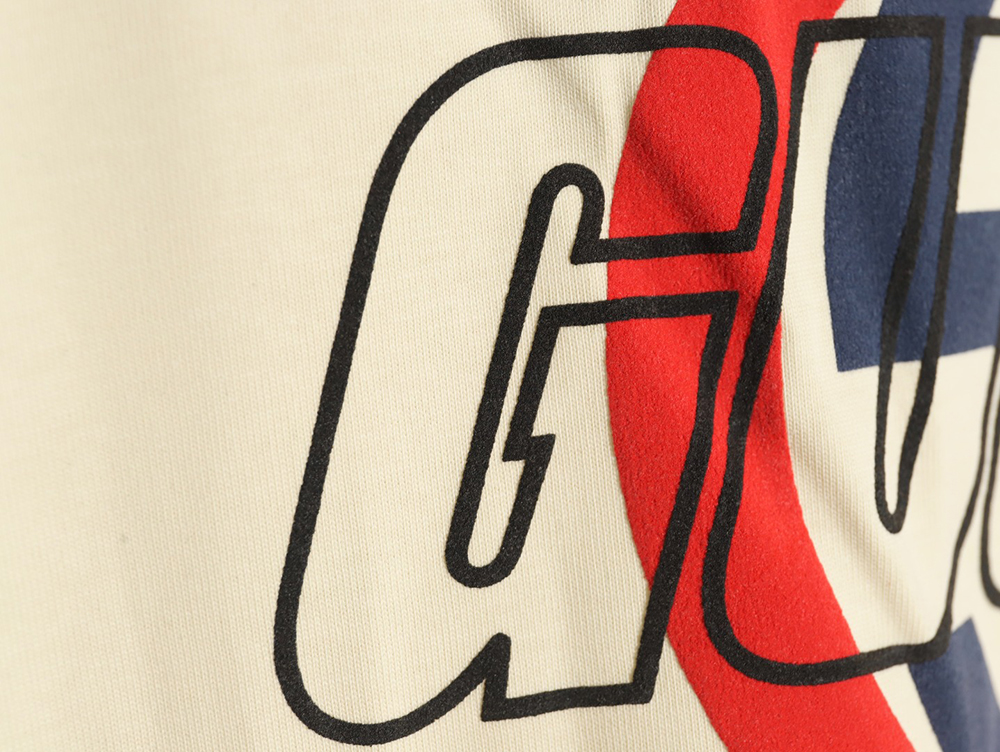 Gucci Double G interlocking logo foam print short-sleeved T-shirt