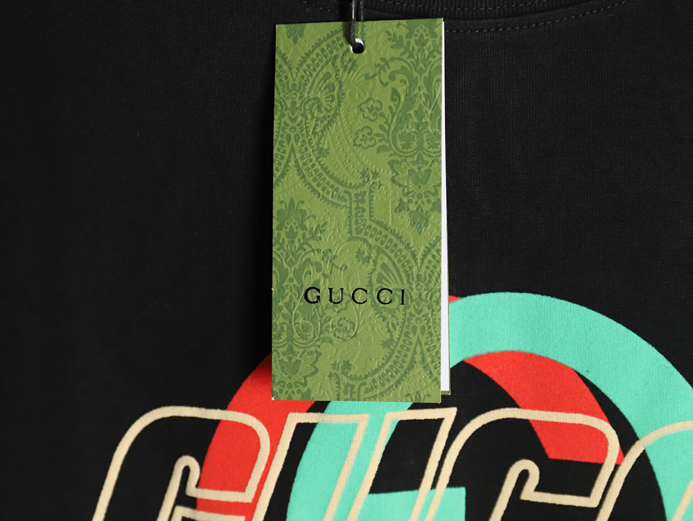Gucci Double G interlocking logo foam print short-sleeved T-shirt TSK1