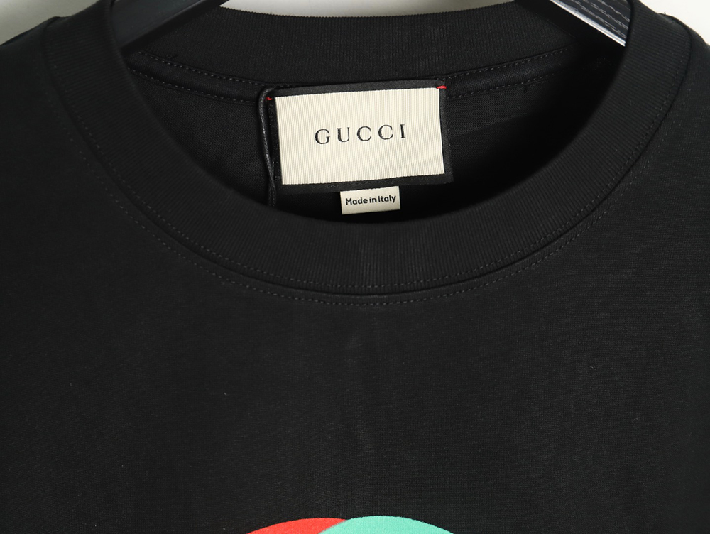 Gucci Double G interlocking logo foam print short-sleeved T-shirt TSK1