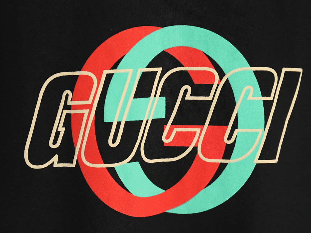 Gucci Double G interlocking logo foam print short-sleeved T-shirt TSK1