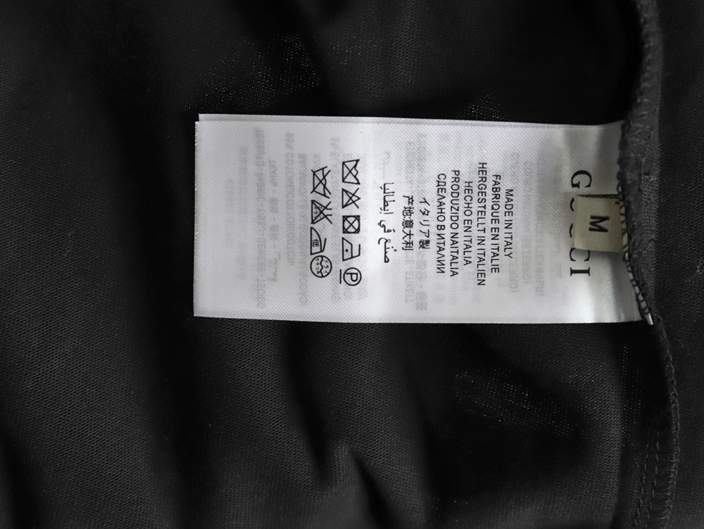 Gucci Double G interlocking logo foam print short-sleeved T-shirt TSK1