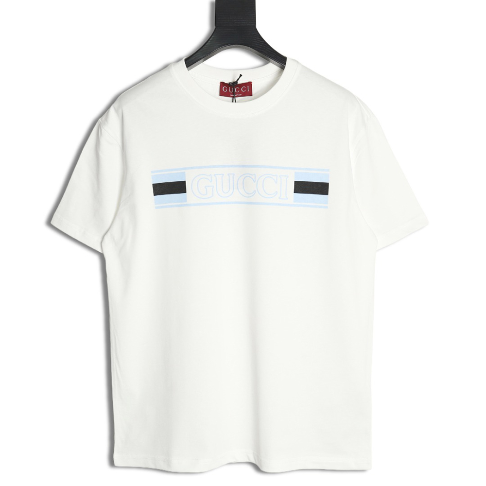 Gucci hollow letter logo print short sleeve