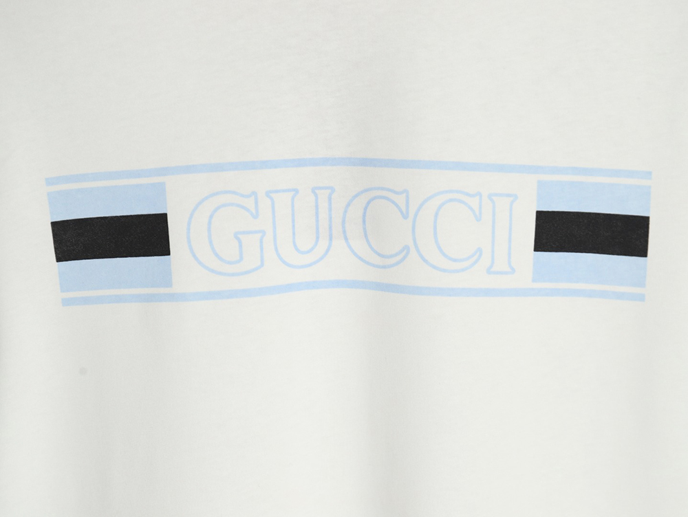 Gucci hollow letter logo print short sleeve