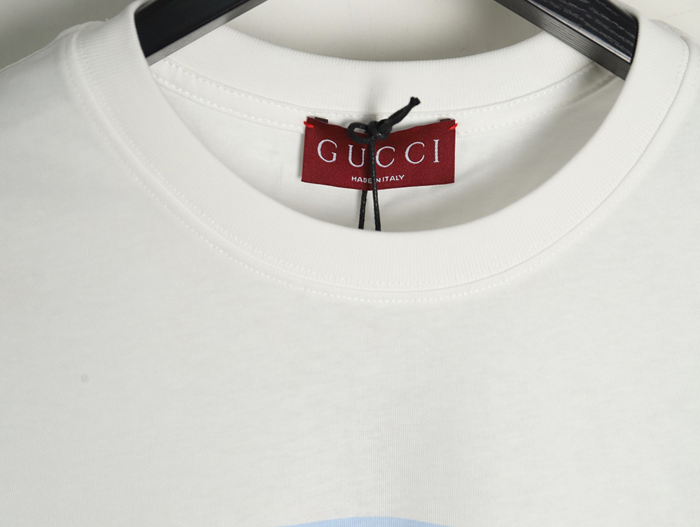 Gucci hollow letter logo print short sleeve