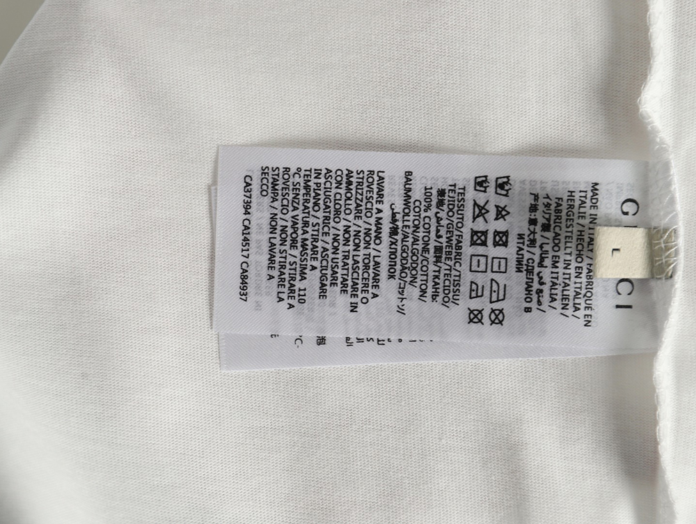 Gucci hollow letter logo print short sleeve