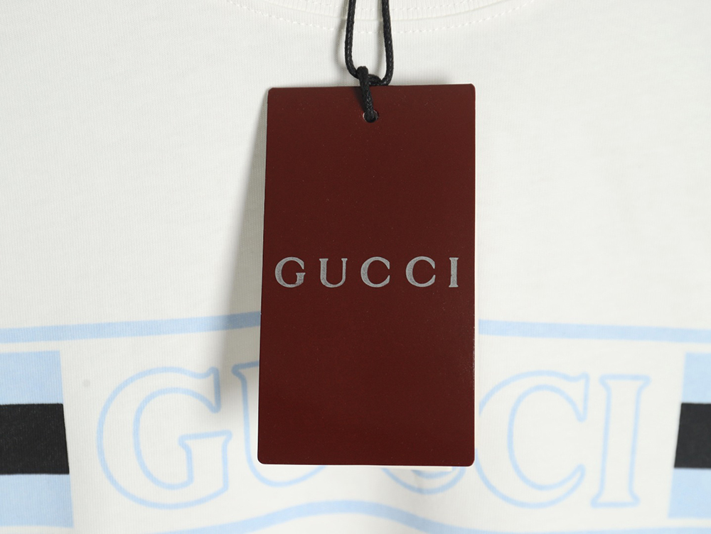 Gucci hollow letter logo print short sleeve