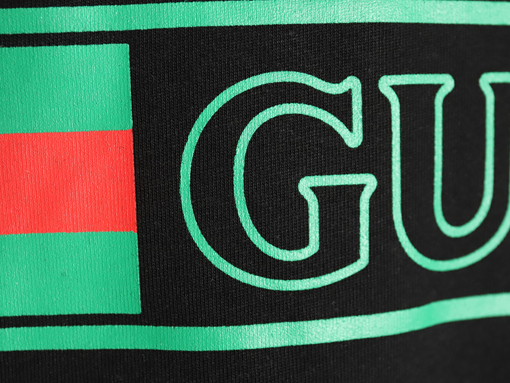 Gucci hollow letter logo print short sleeve
