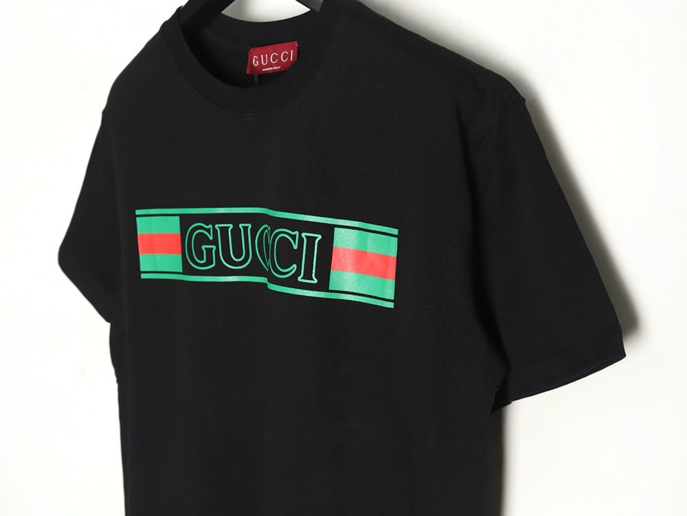 Gucci hollow letter logo print short sleeve