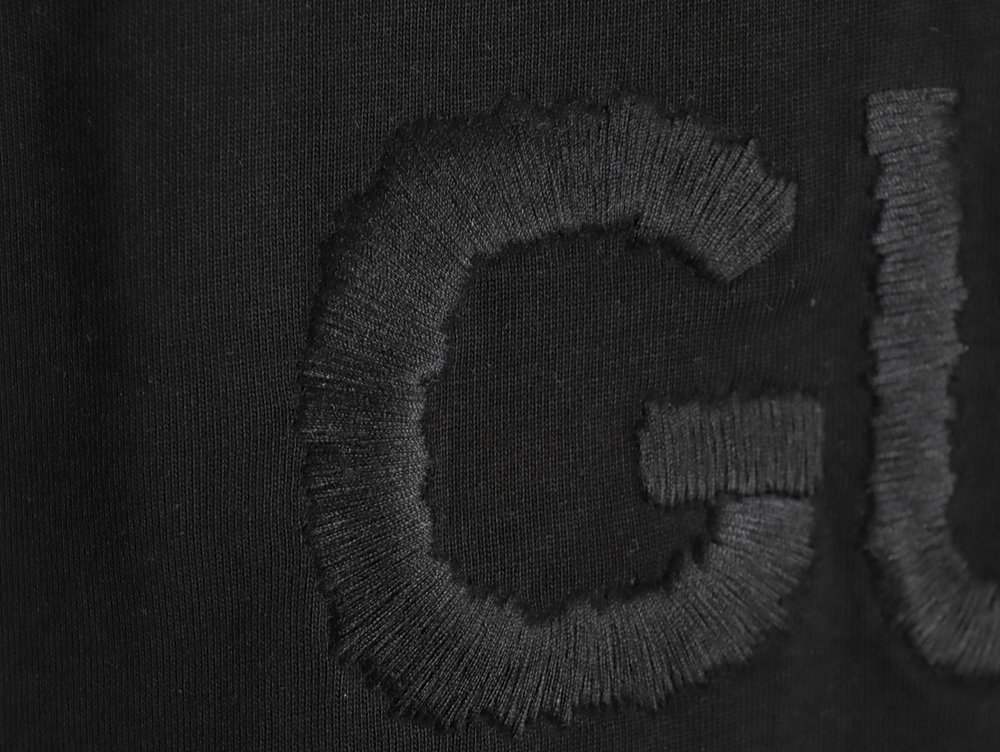 Gucci Chest Lettering Embroidered Short Sleeve T-Shirt