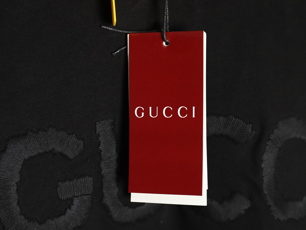Gucci Chest Lettering Embroidered Short Sleeve T-Shirt