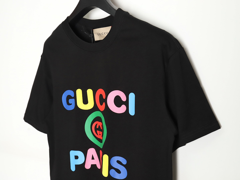 Gucci rainbow lettering short sleeves