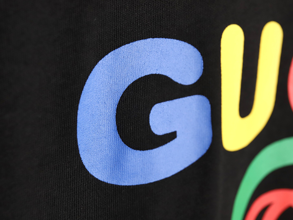 Gucci rainbow lettering short sleeves