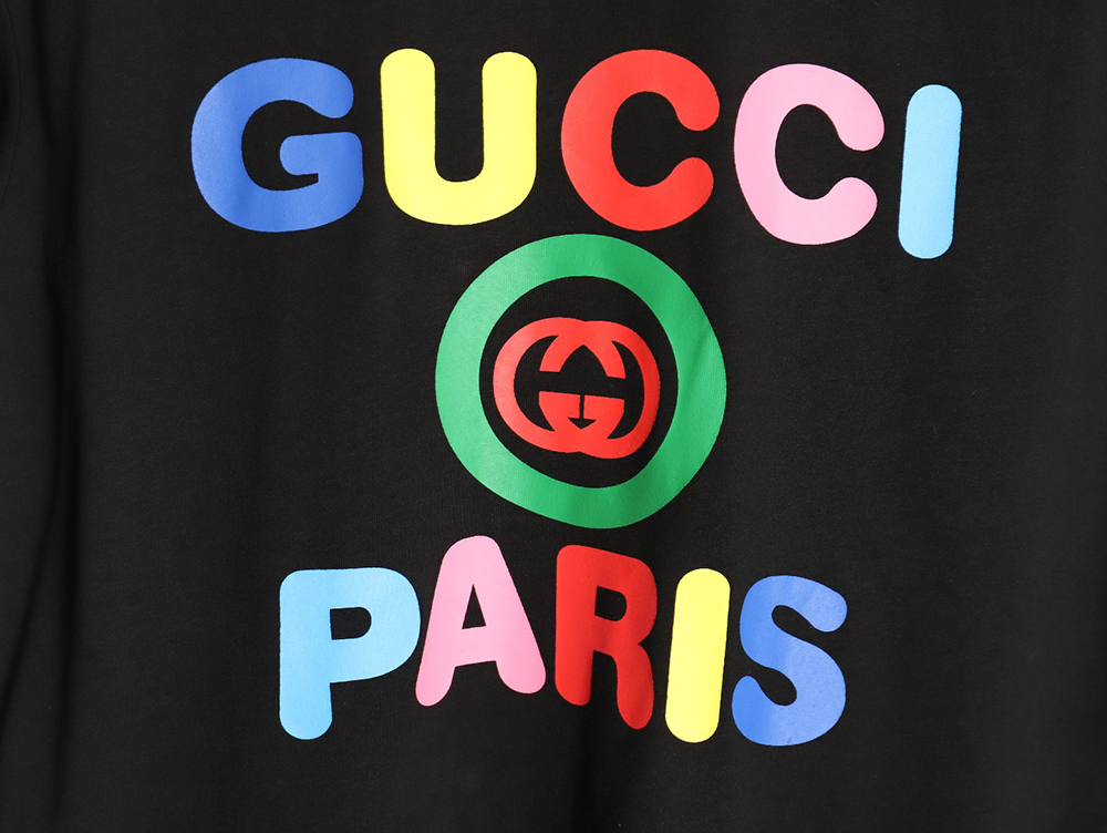 Gucci rainbow lettering short sleeves