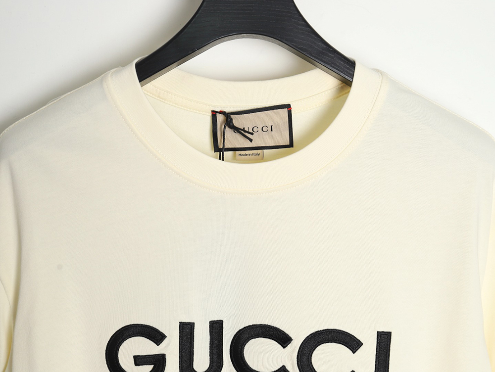 Gucci classic 1921 letter embroidered logo pattern short sleeve