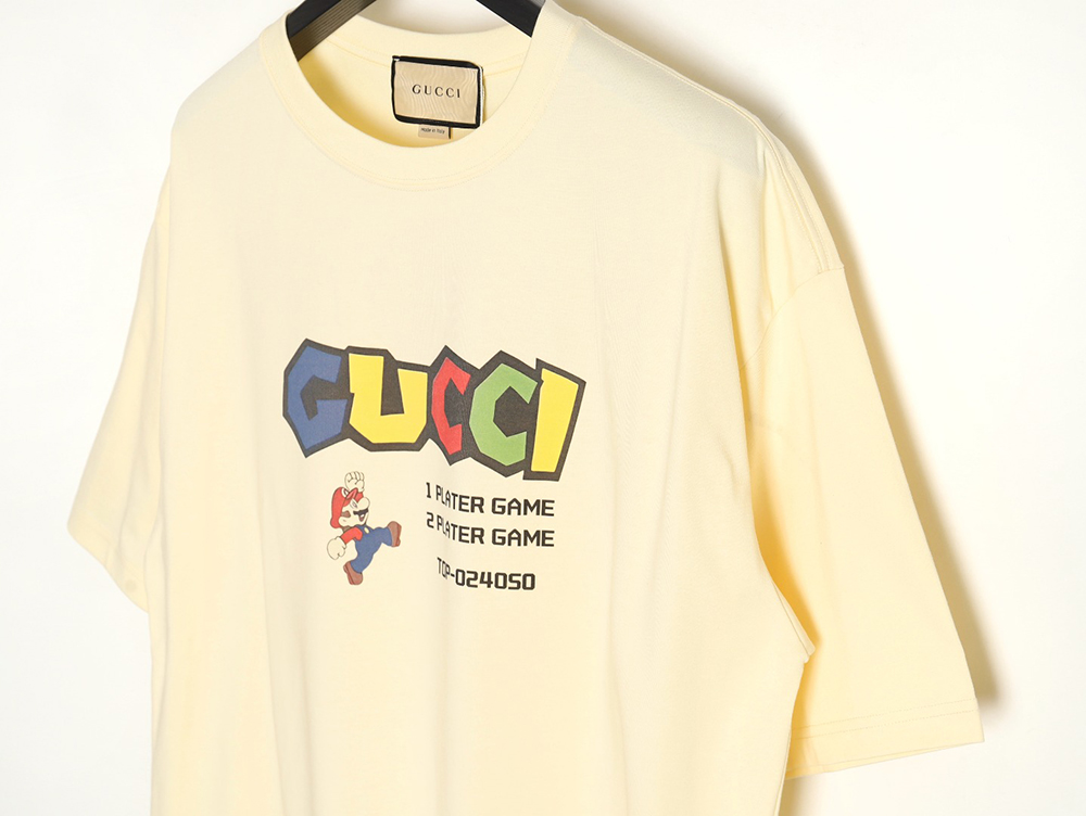 Gucci Mario colorful lettering short-sleeved T-shirt