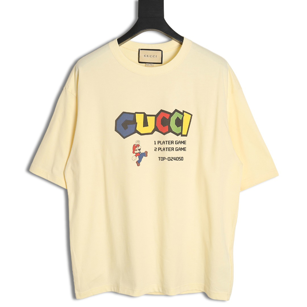 Gucci Mario colorful lettering short-sleeved T-shirt