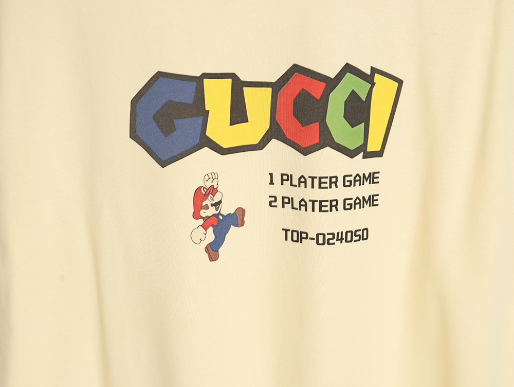 Gucci Mario colorful lettering short-sleeved T-shirt