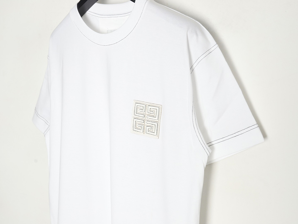 Givenchy chest 4G topstitch embroidered short sleeves